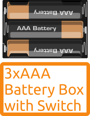 3xAAA Battery Box with Switch