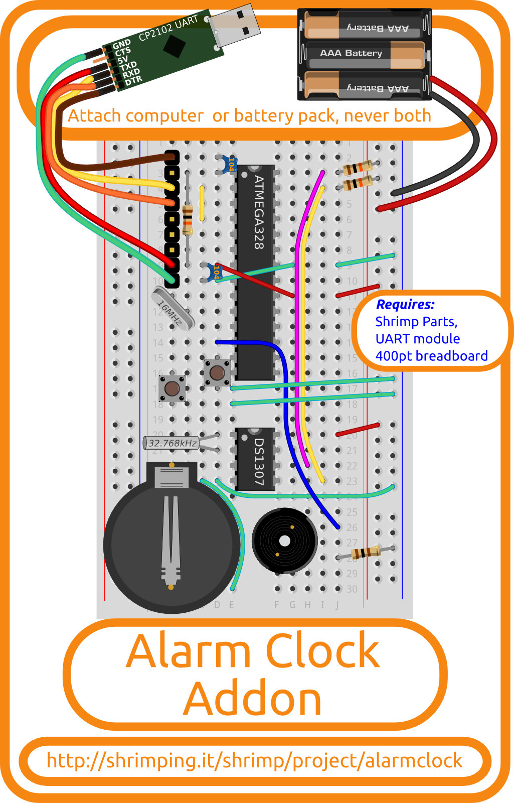Build diagram for Alarm Clock