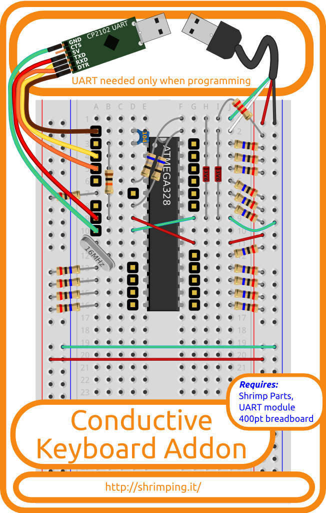 Build diagram for Conductive Keyboard